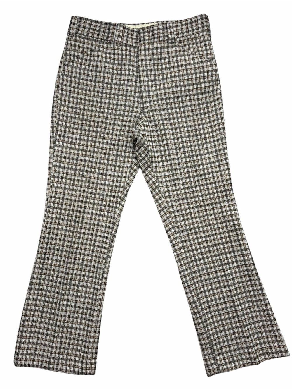 VTG 70s JCPenney Plaid Dress Pants Straight Leg Office Work Formal Retro